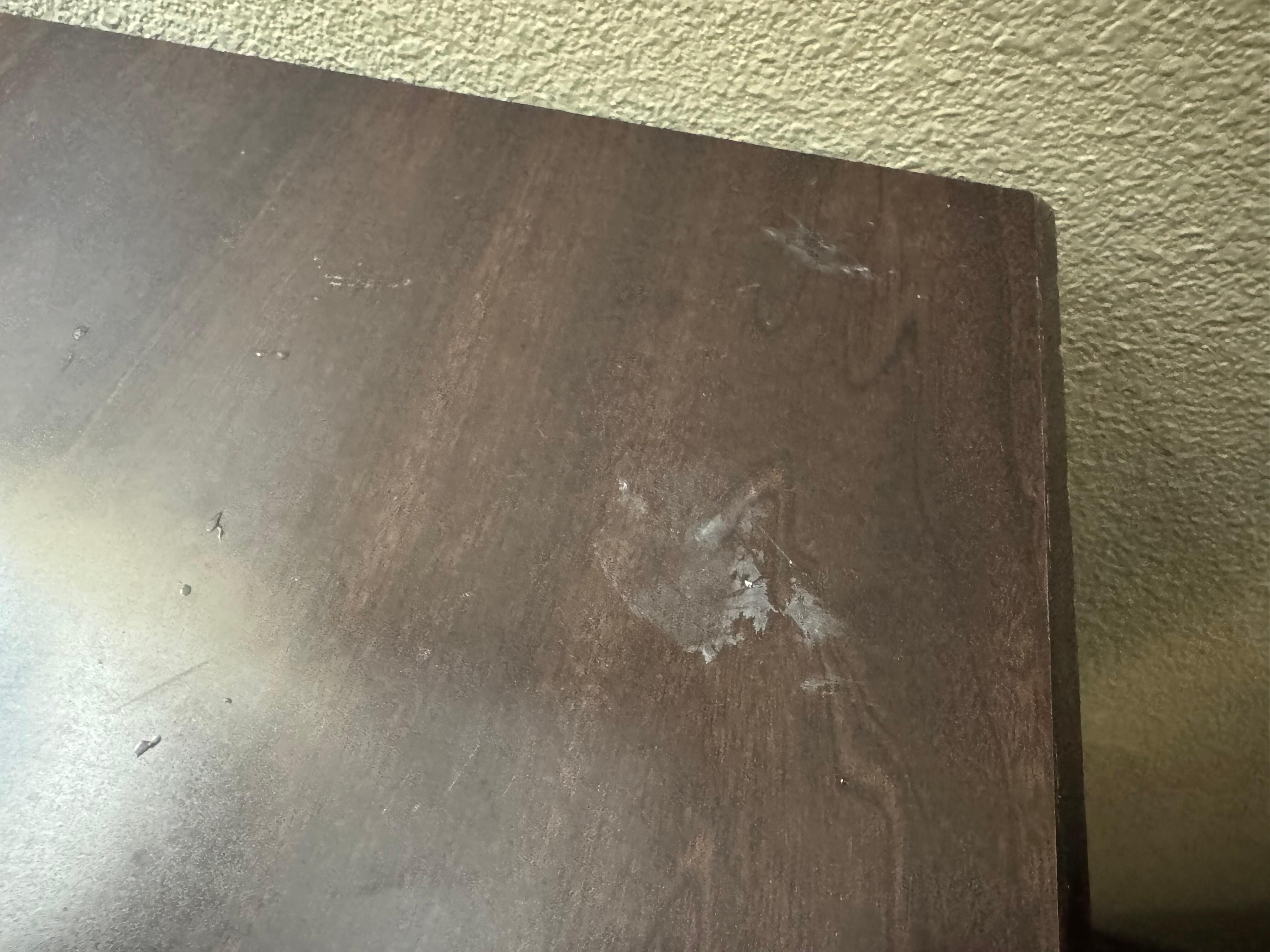 Bodily fluids on desk