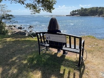 Enjoying the peacefulness of New Harbor.