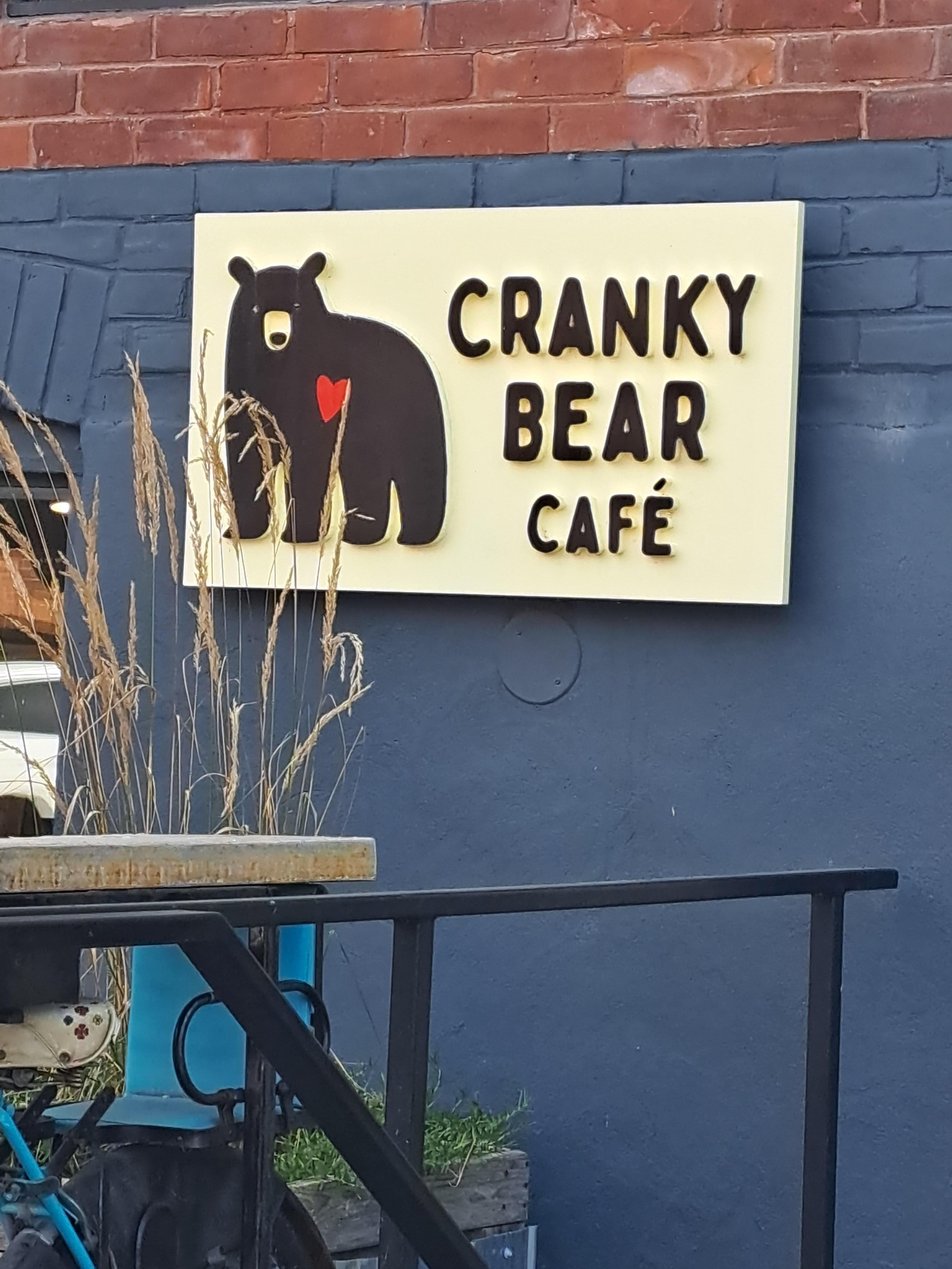 Cranky Bear Cafe in Thornbury.  Bike shop above the cafe.