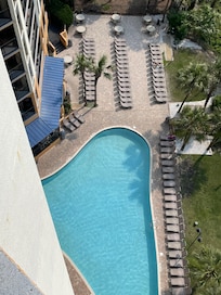 Large pool and plenty of seating