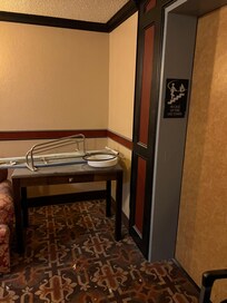 Construction debris at elevator