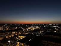 Bayside sunset from the condo's front door balcony