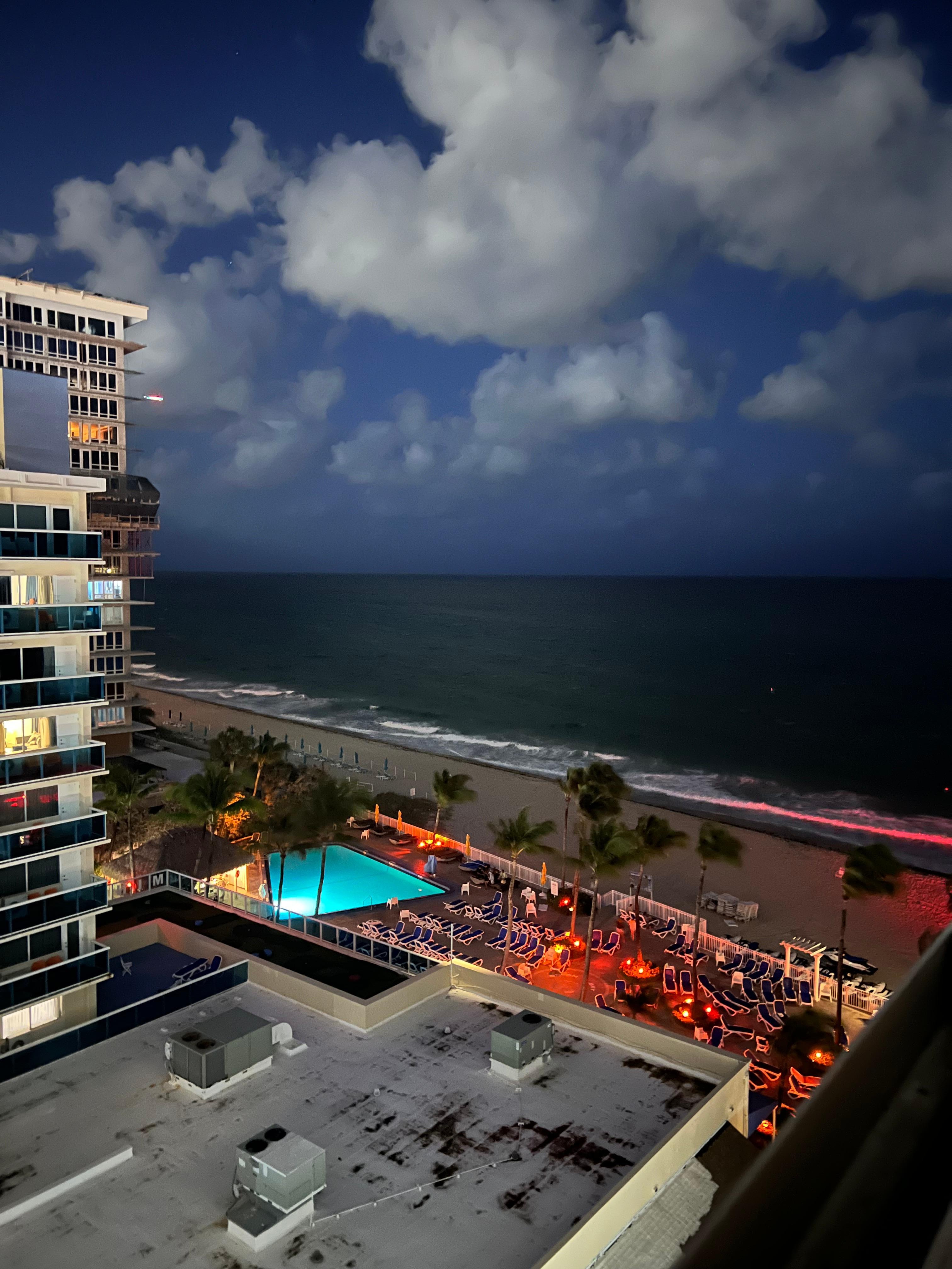 View from patio at night ❤️