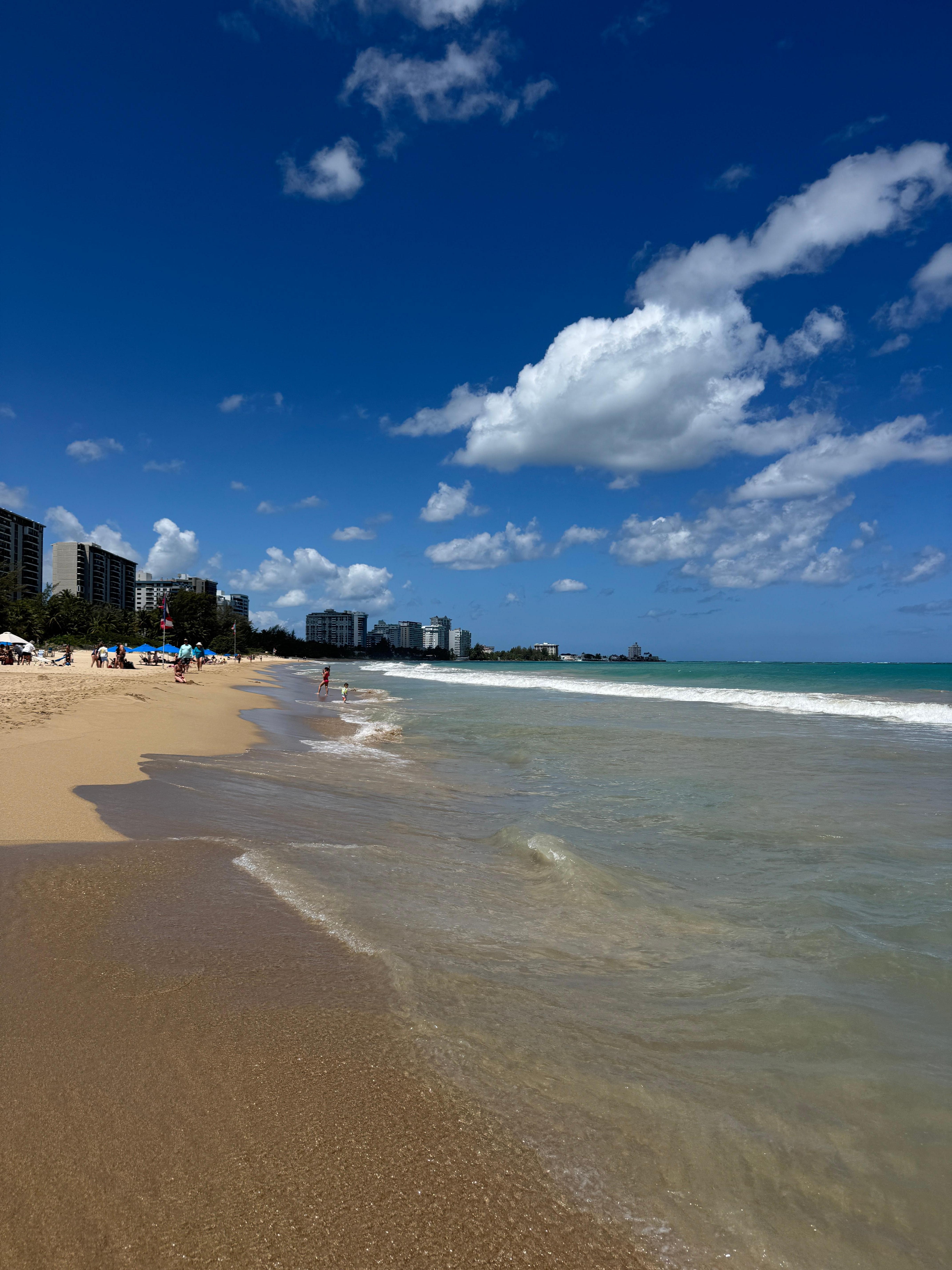 View looking west from the beach