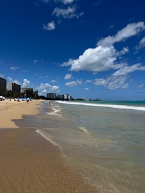 View looking west from the beach