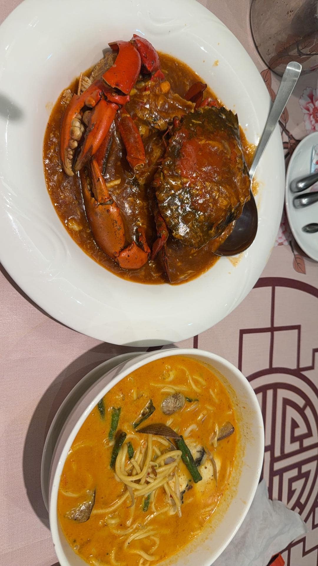 Convenient store and good restaurant in the same building.