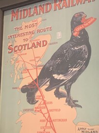 One of the old railway posters in the breakfast room