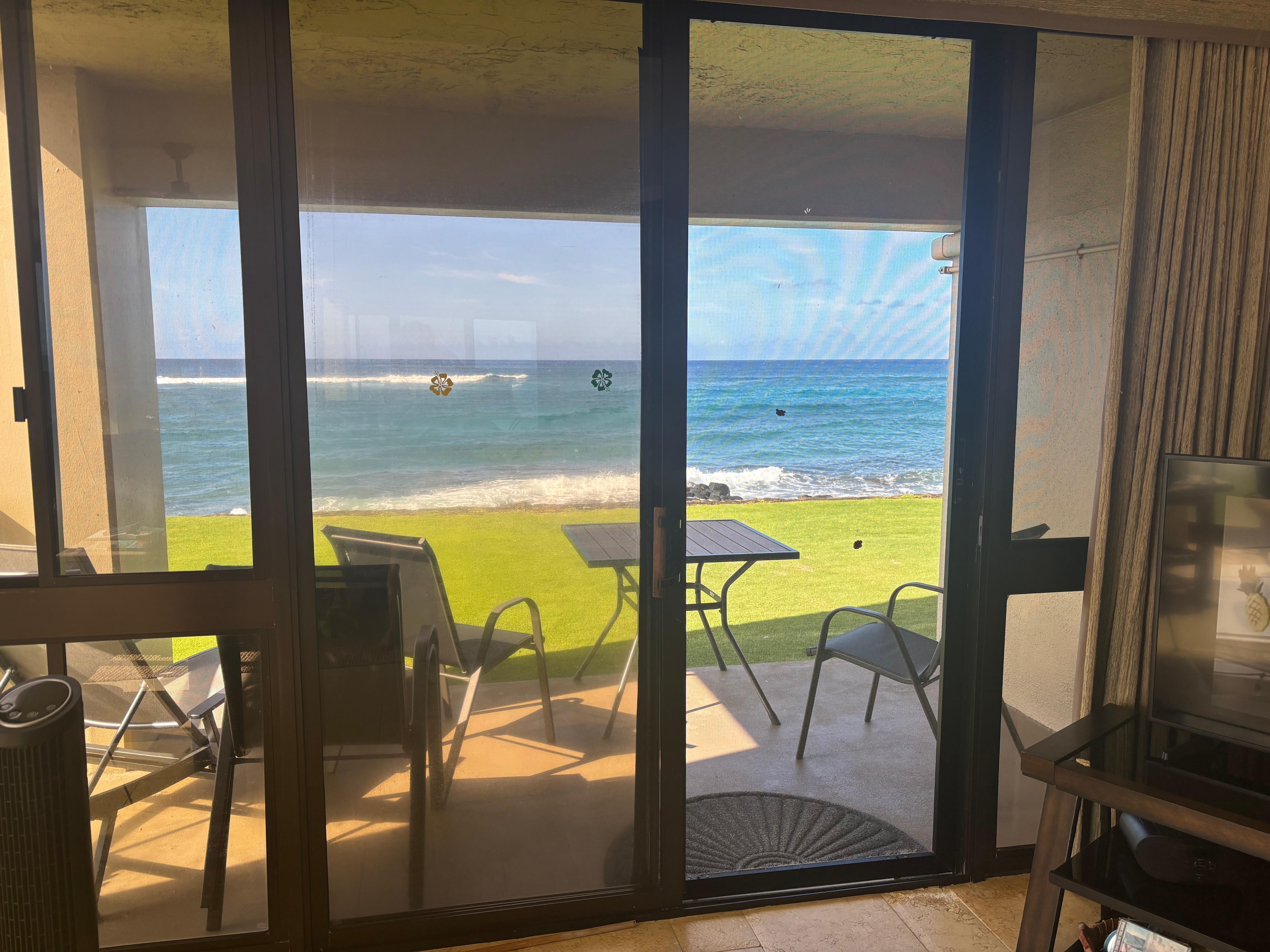 View from the condo patio window