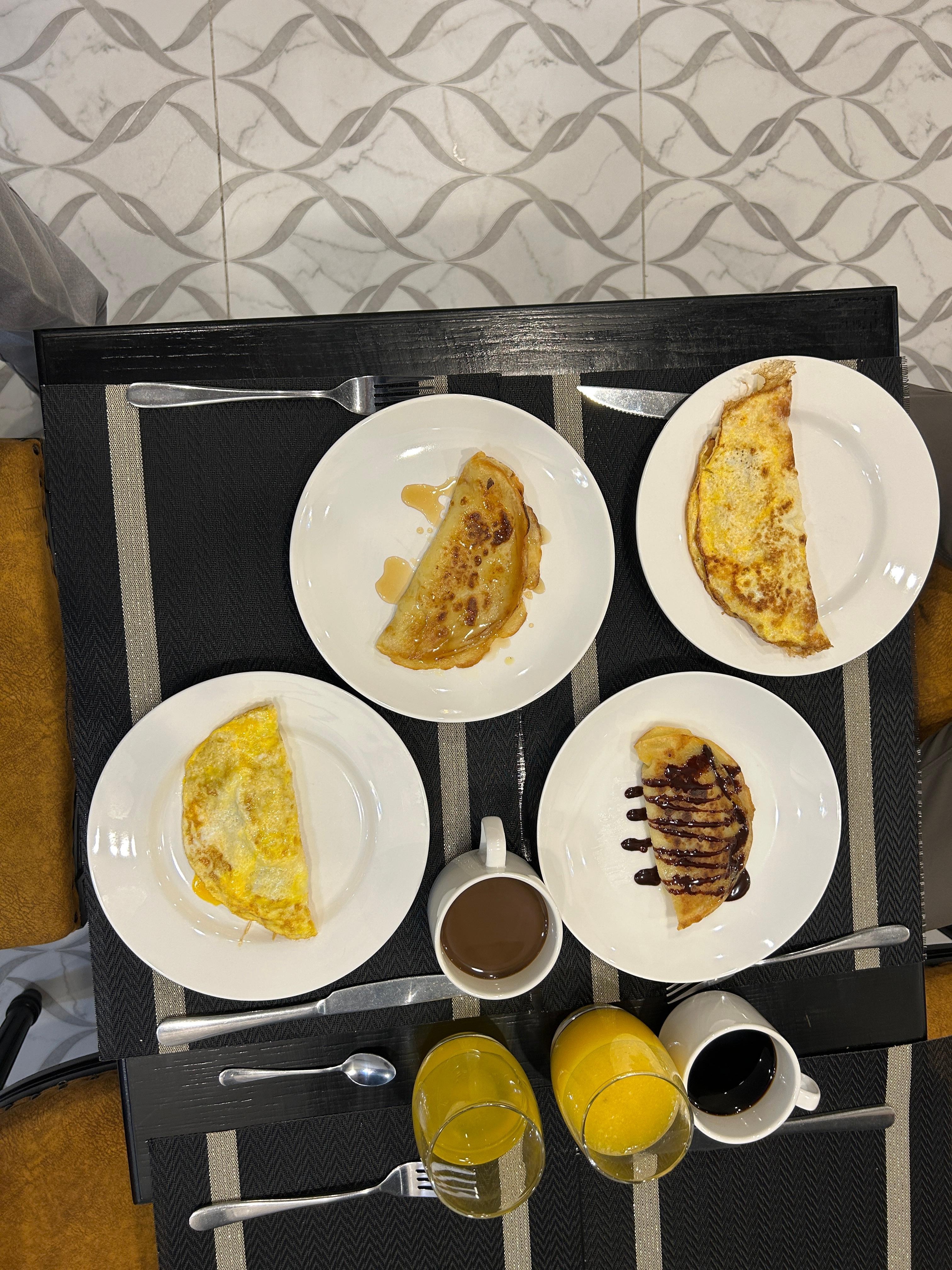 Sensational freshly made breakfast 