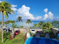 Looking out from the balcony