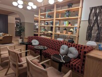 Swanky lobby space.