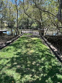 The jetty is deep enough for boats to be tied up to after a days fishing and the cleaning table is a bonus also