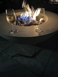 Wine around the fire