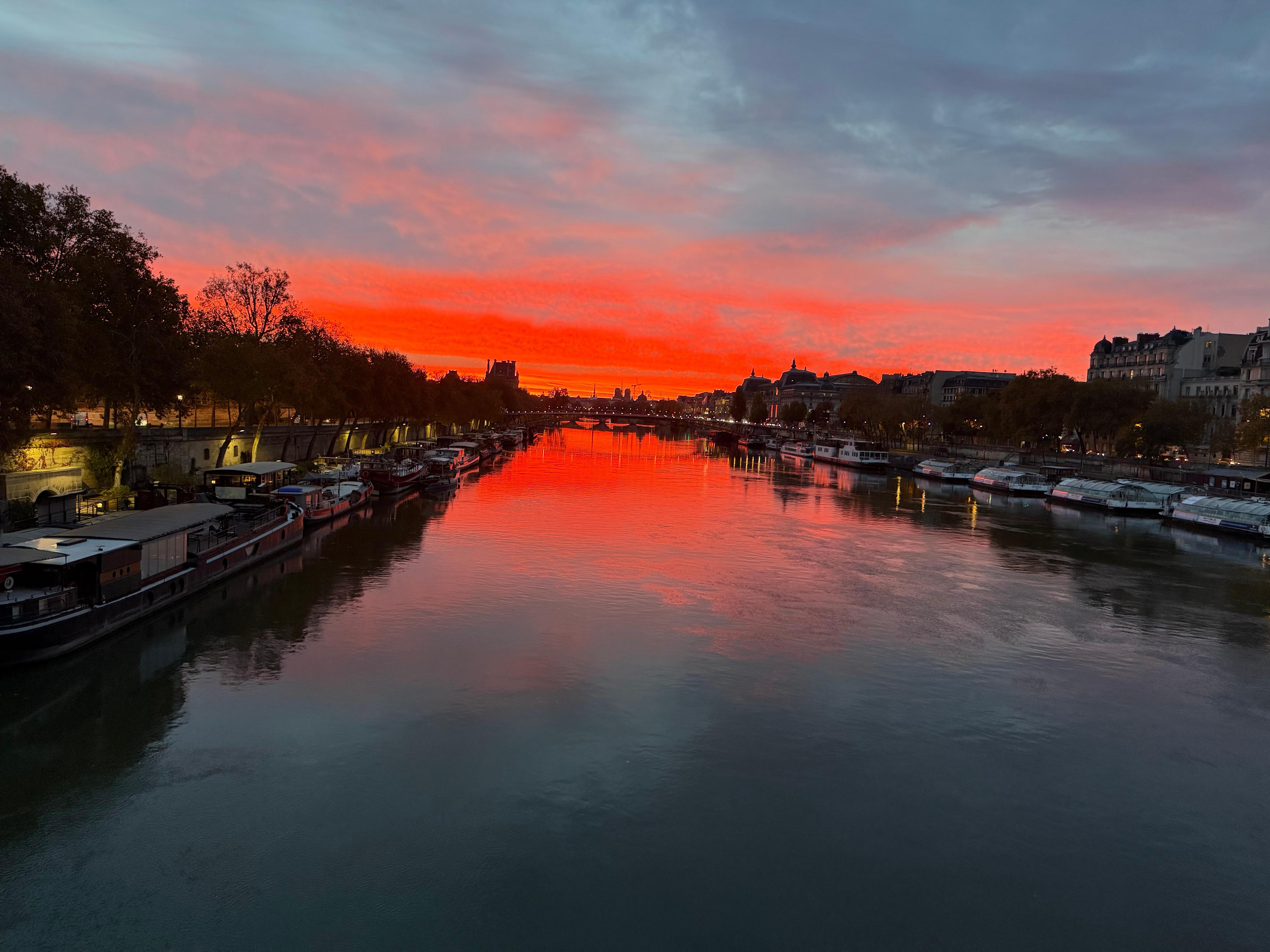 On morning walk to Eiffel Tower.