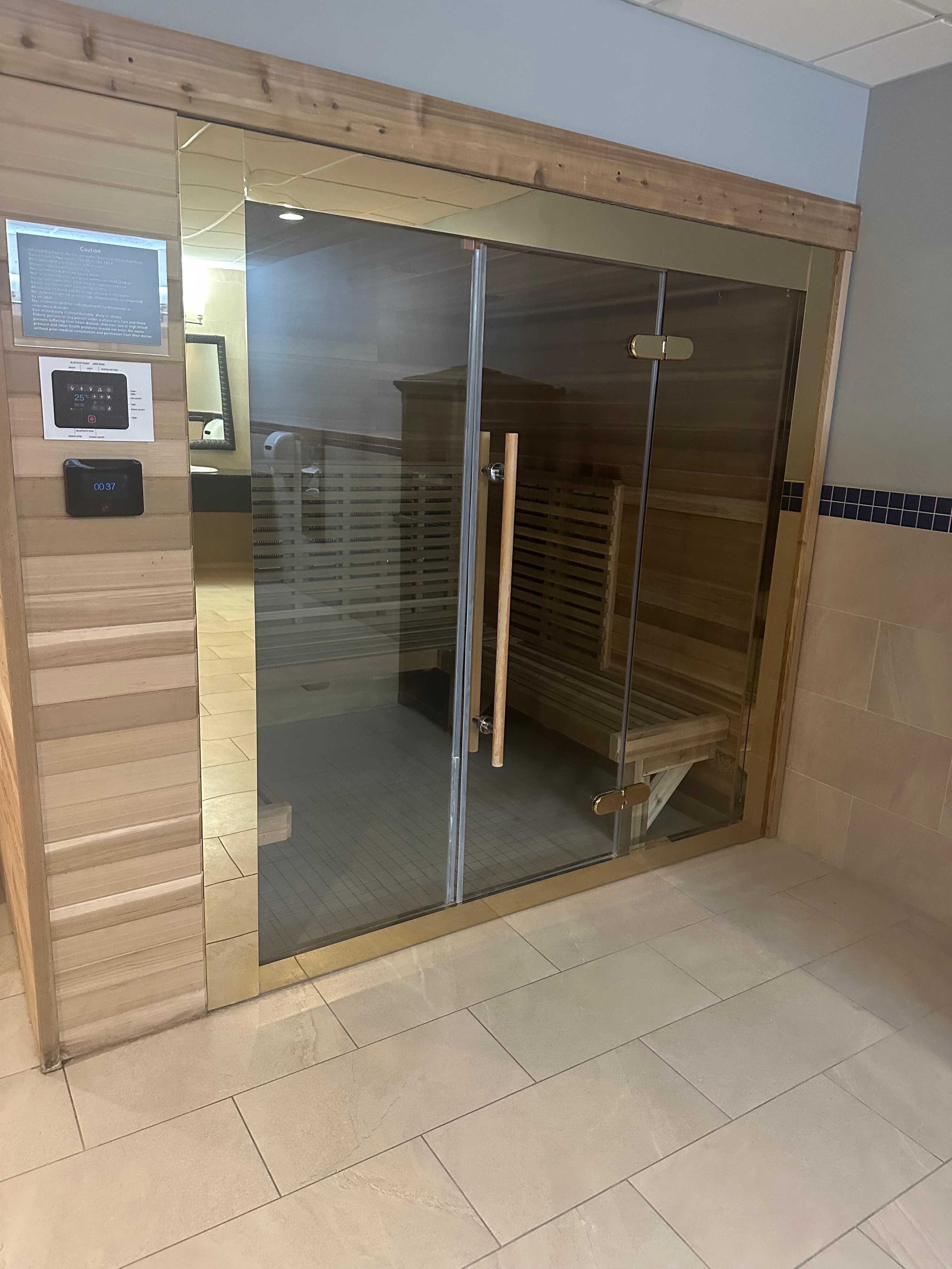Sauna within gym change rooms 