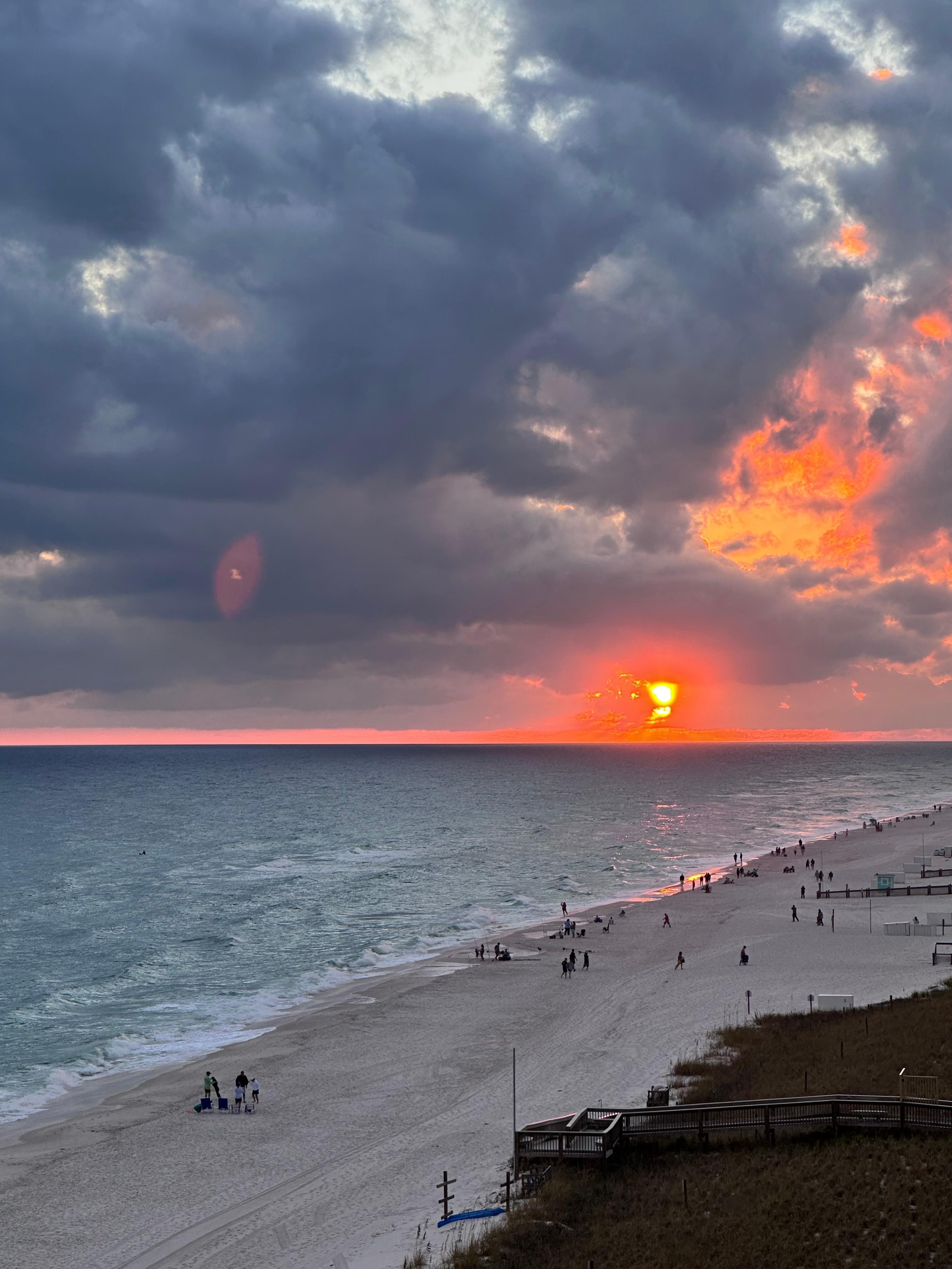 Sunset from condo balcony 
