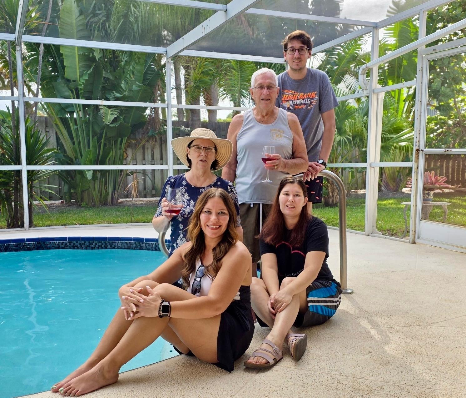 Thanksgiving Day by the pool and beach.
