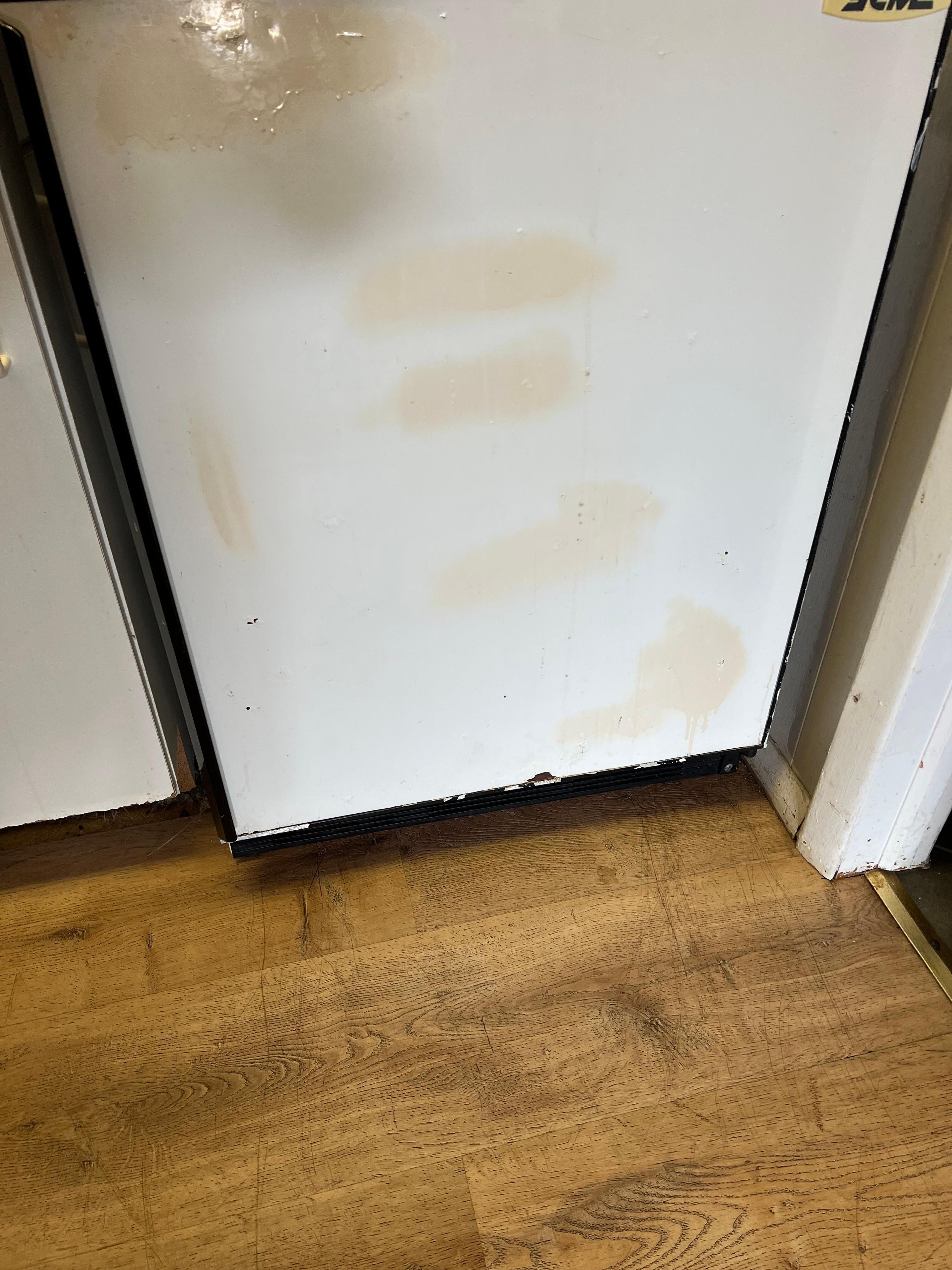 Fridge front stained & dented