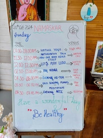 Example of daily timetable