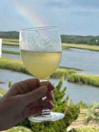 Caught a rainbow on deck!
