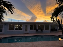 View from back with nice clouds.