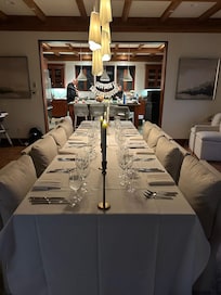 Indoor catered dinner