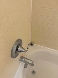 Dirty tub w/broken fixtures