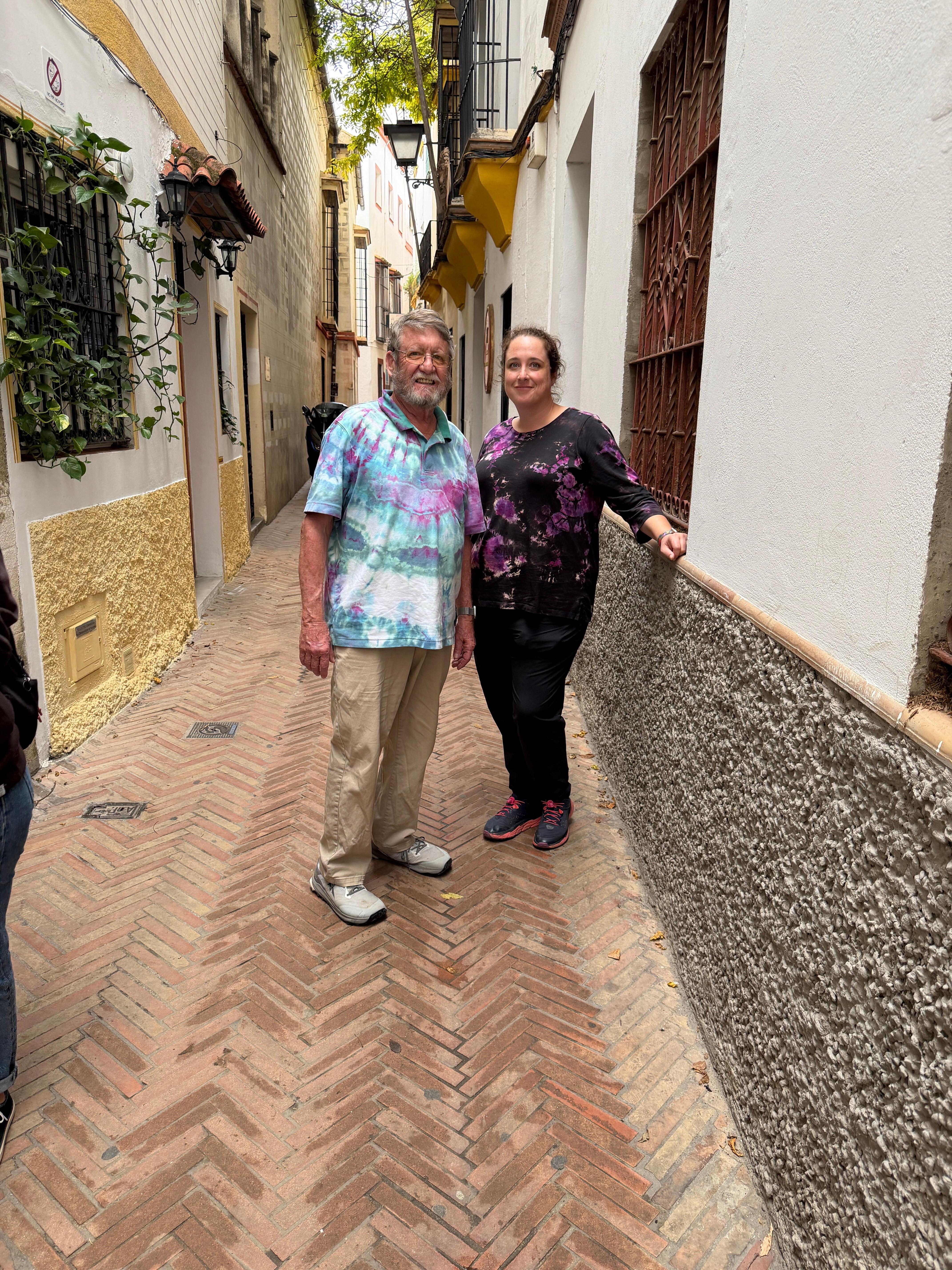 The alley to get to the apartment.