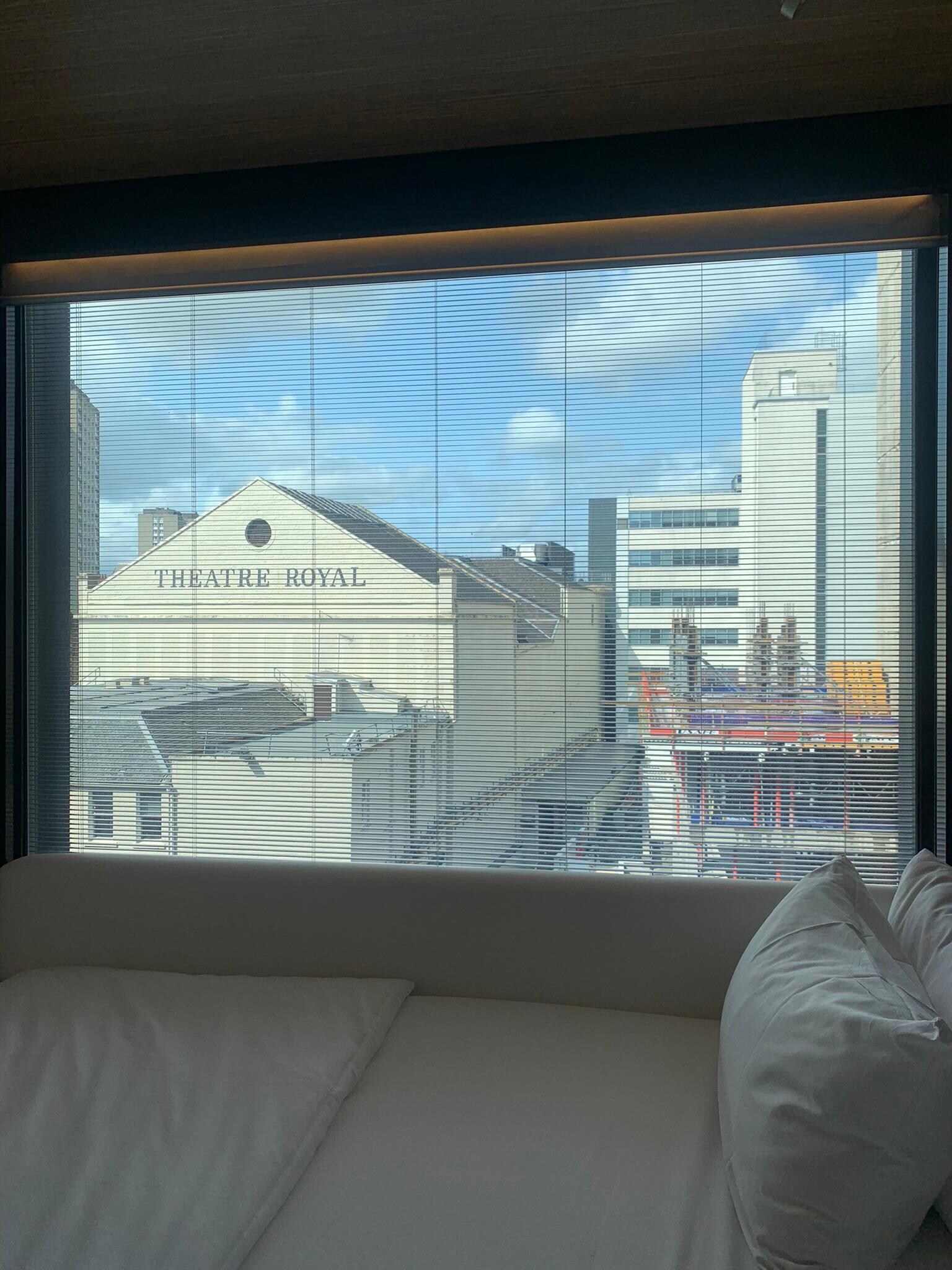 View from bedroom at the back of the hotel as I requested. 