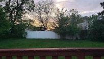 View of sunset from the back deck