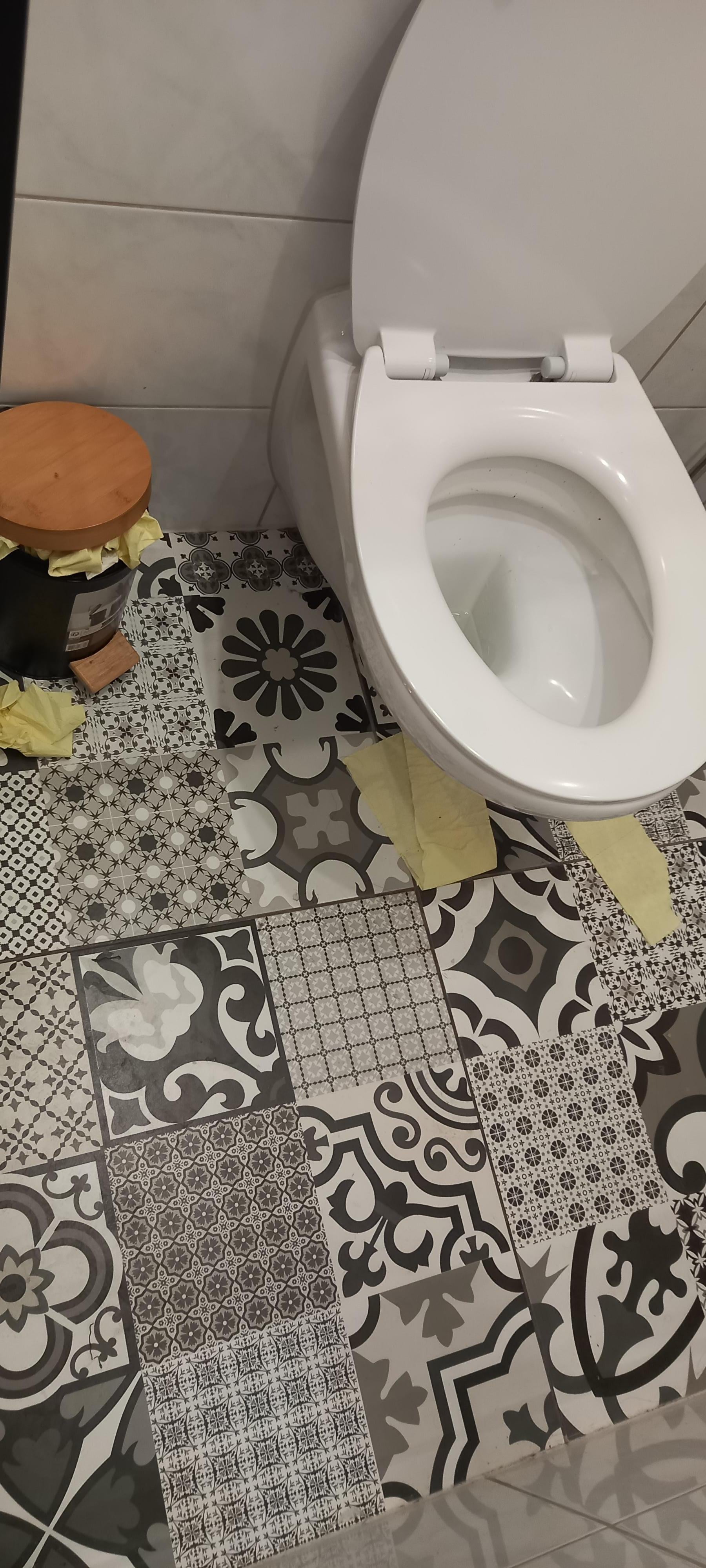 Dirt in the bathroom