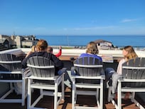 Upstairs deck for morning coffee or evening glass of wine! Amazing views