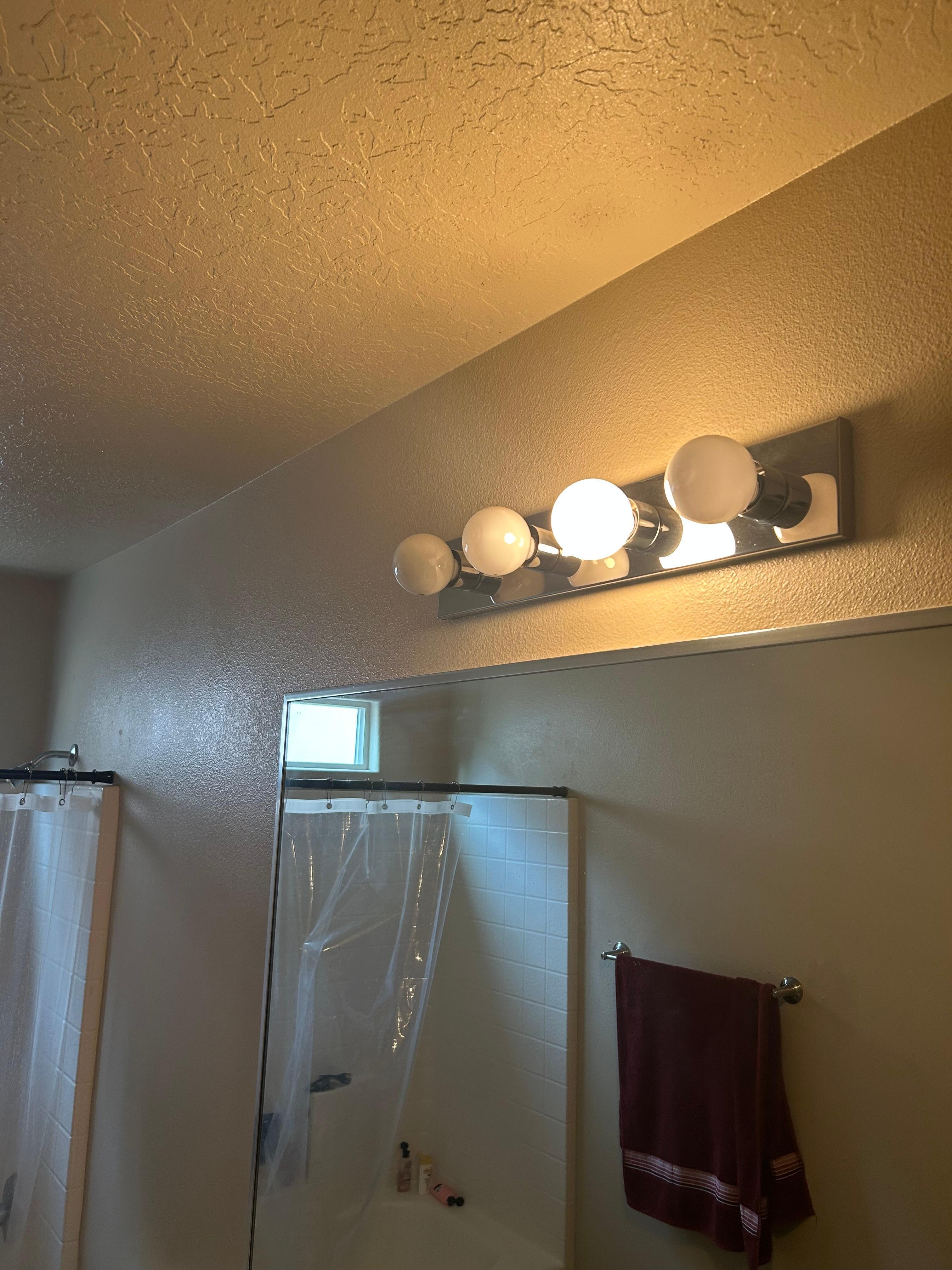 Bulbs burnt out in guest bathroom 