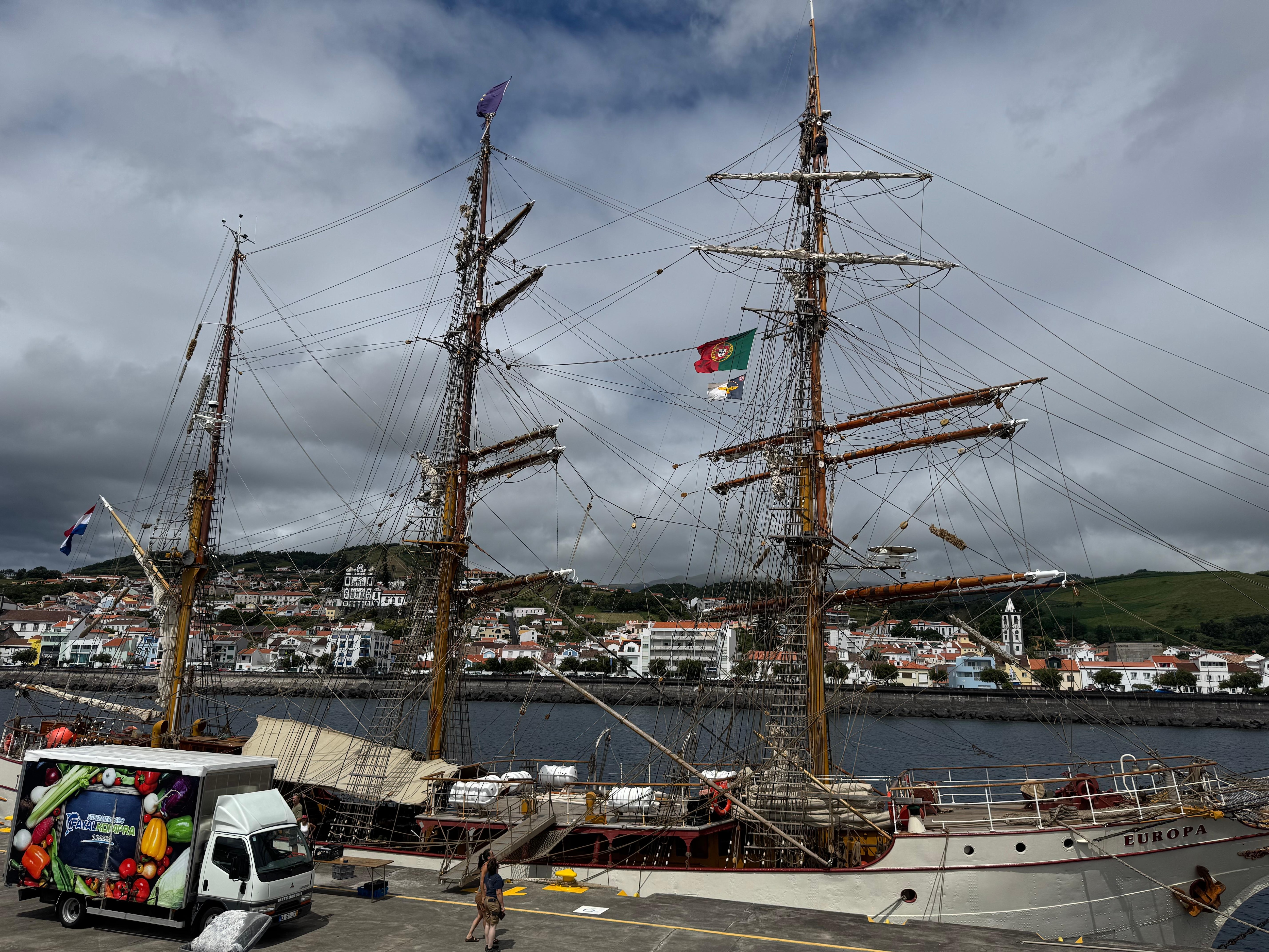 Bark Europa, our ship to Amsterdam. 