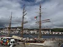 Bark Europa, our ship to Amsterdam.