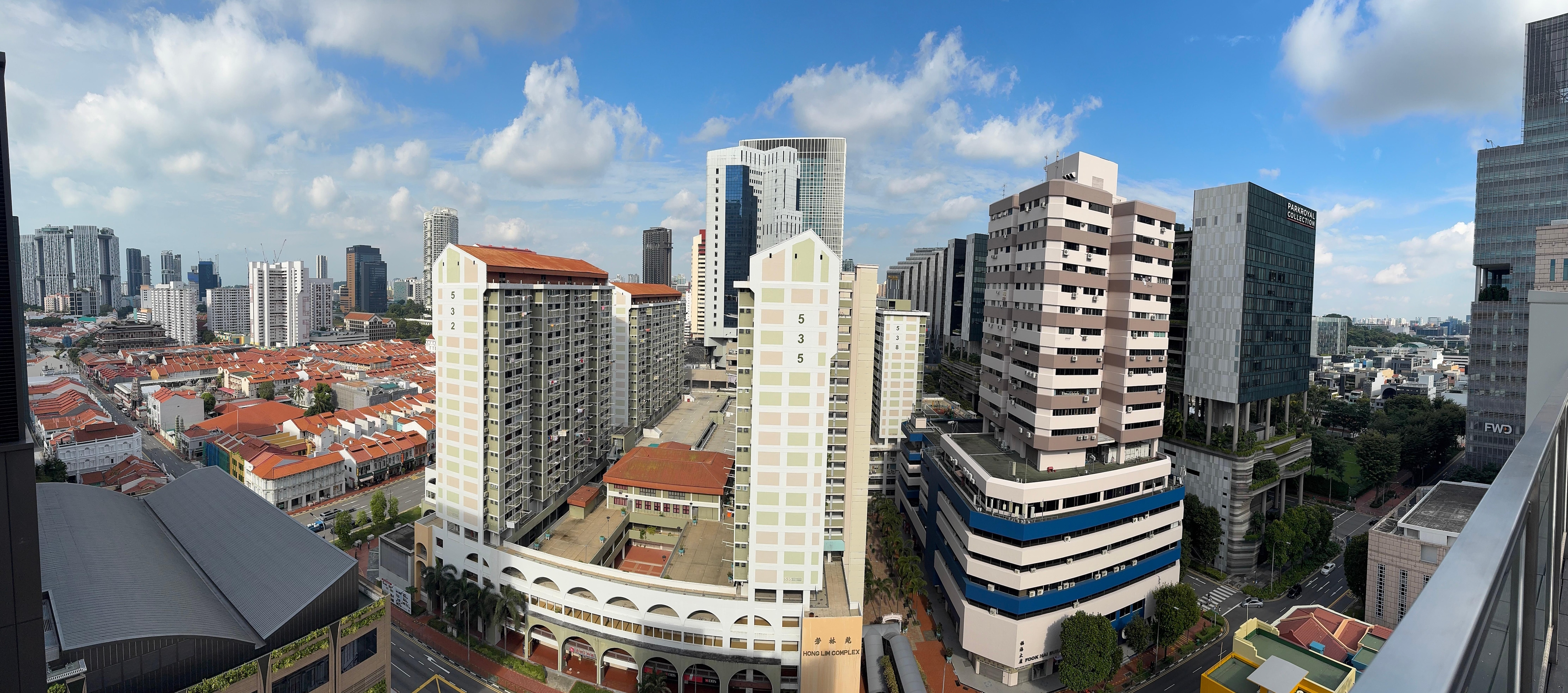 Room was described as city view. This was from the rooftop pool. 