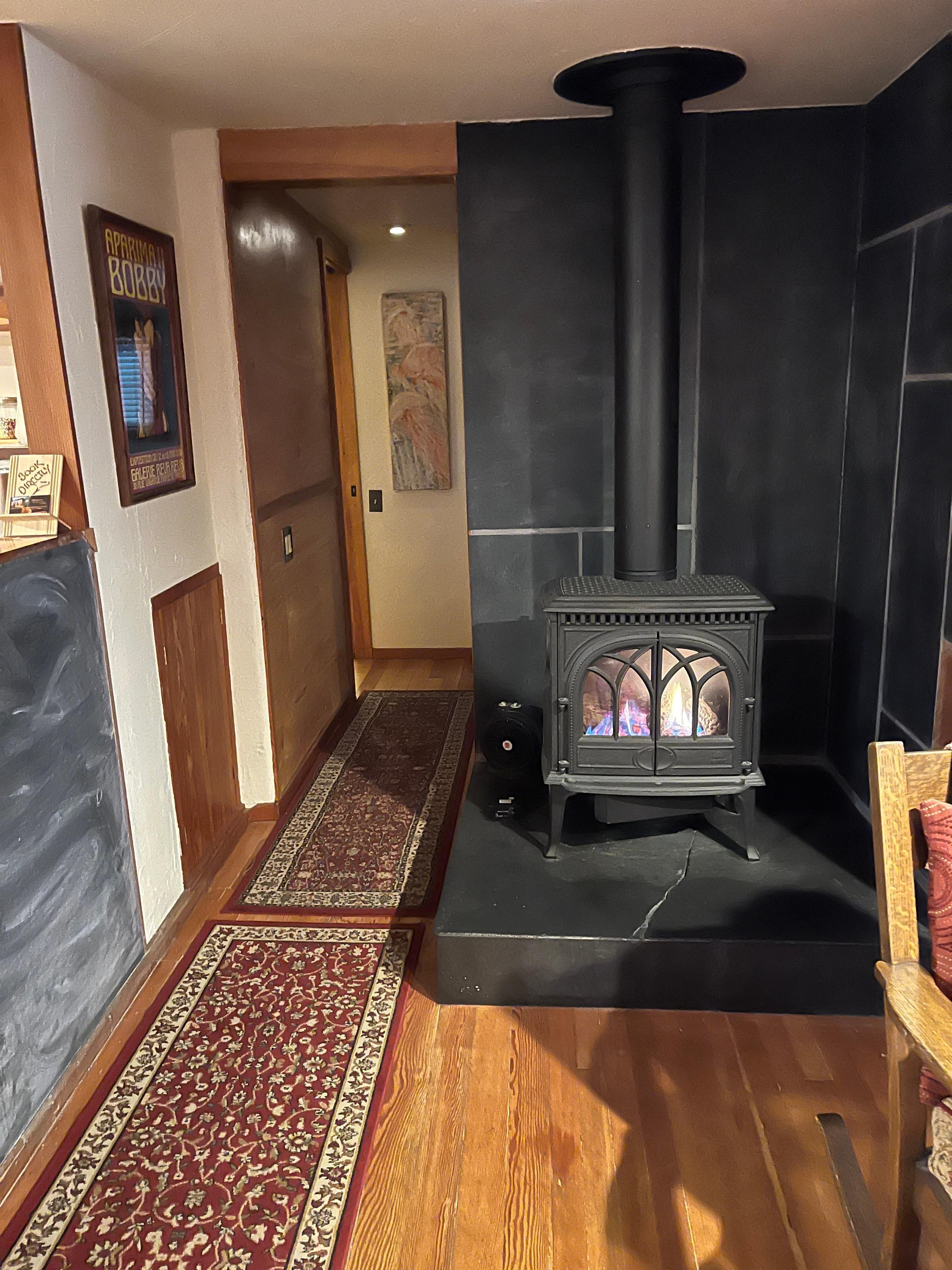 Cozy gas fireplace was the best in February! Gets the place warm in no time!