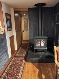 Cozy gas fireplace was the best in February! Gets the place warm in no time!