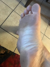 Dirt from floor before I cleaned it with a wash cloth
