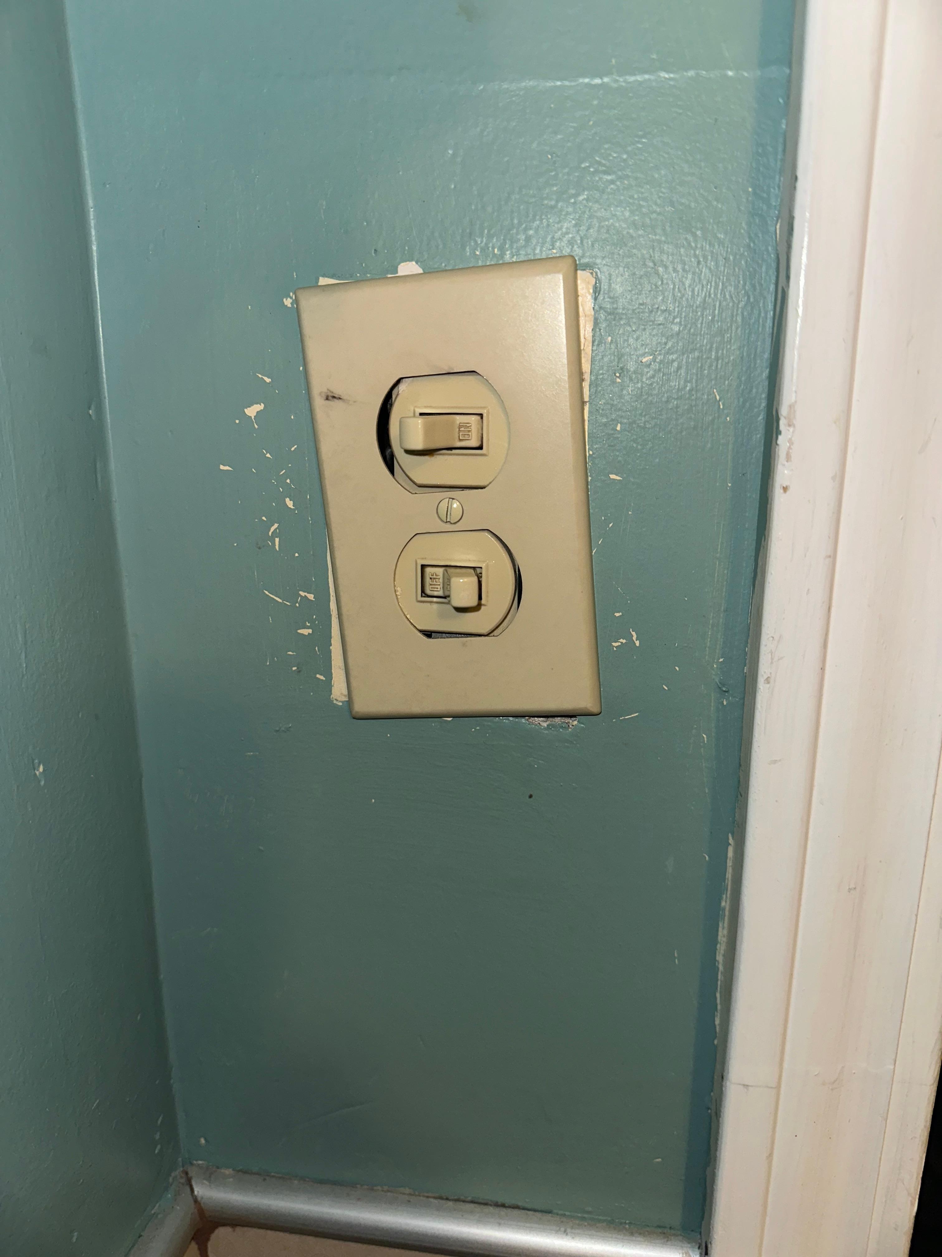 Bathroom light switch