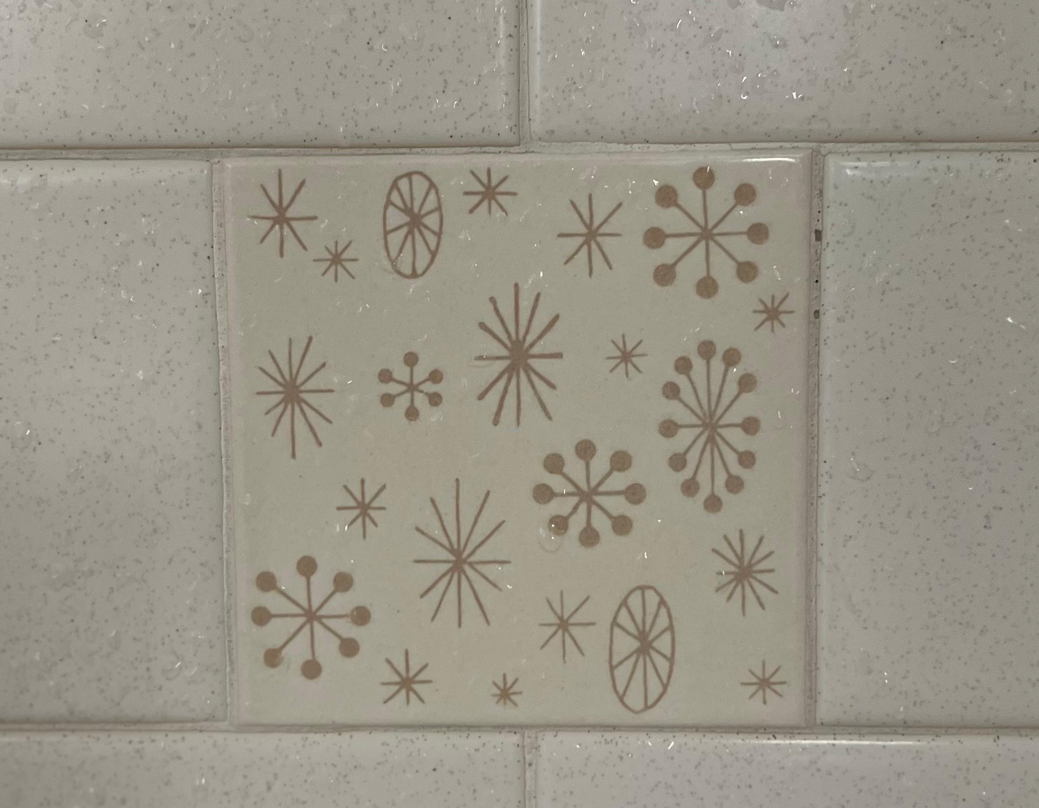 The tile in the shower stall was amazing! 