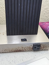 Rust on lamp bases in the room