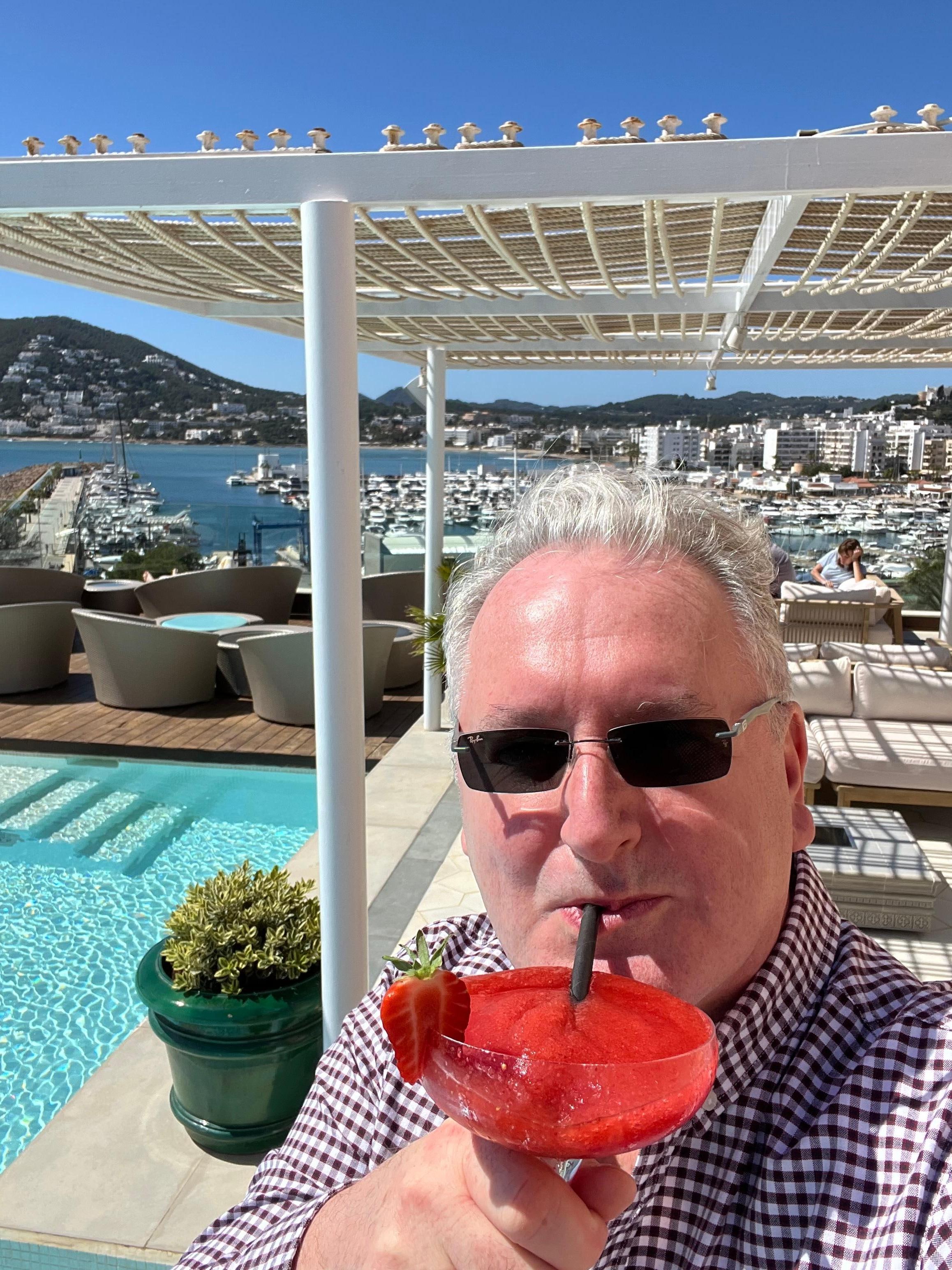 Strawberry Daiquiri from the roof bat