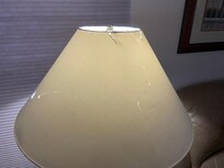 Damaged lamp shade