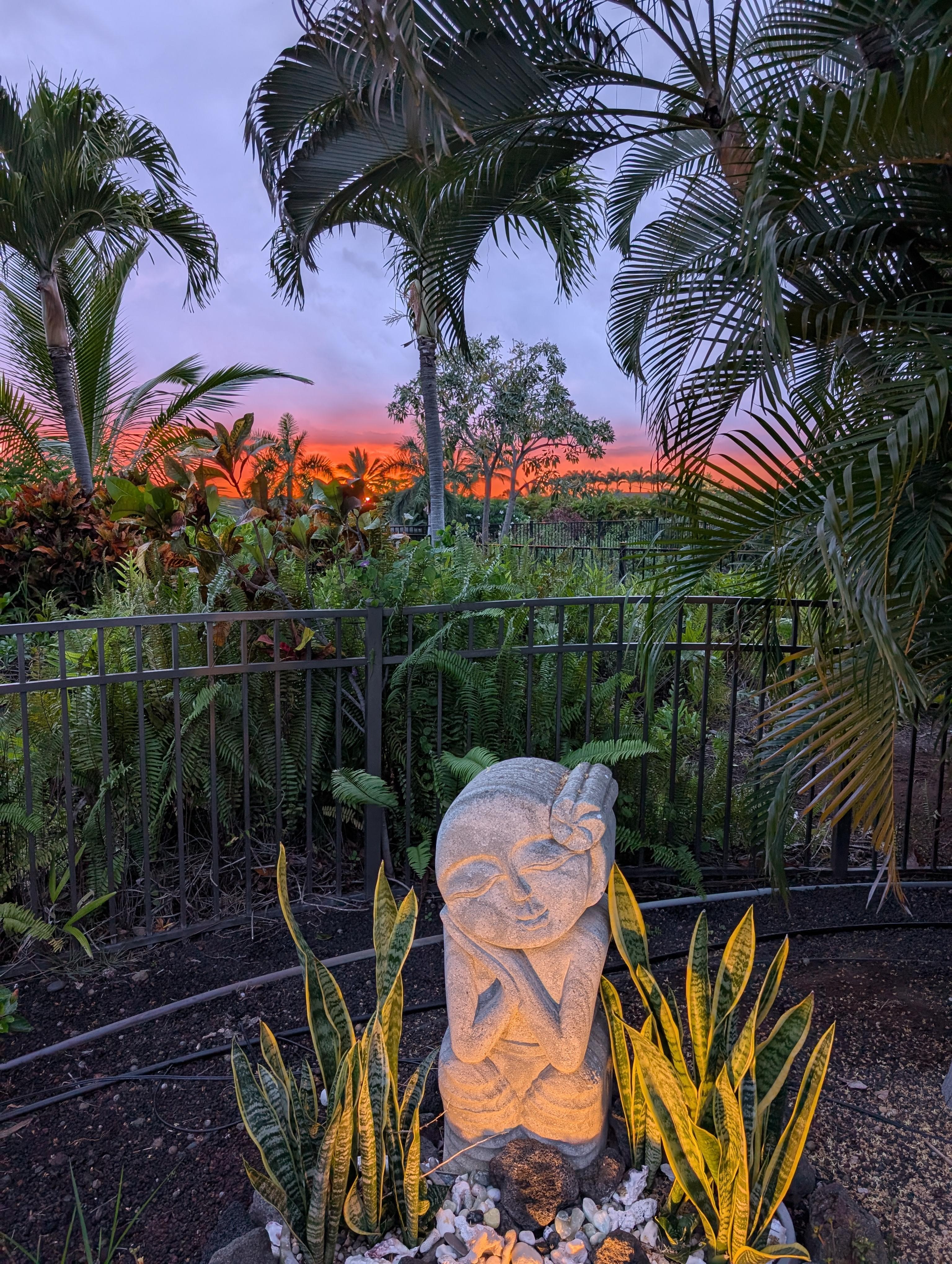 Sunset view from the pool