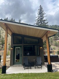 Missing the fire pit per listing.