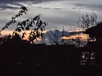 Abendstimmung vom Balkon aus.