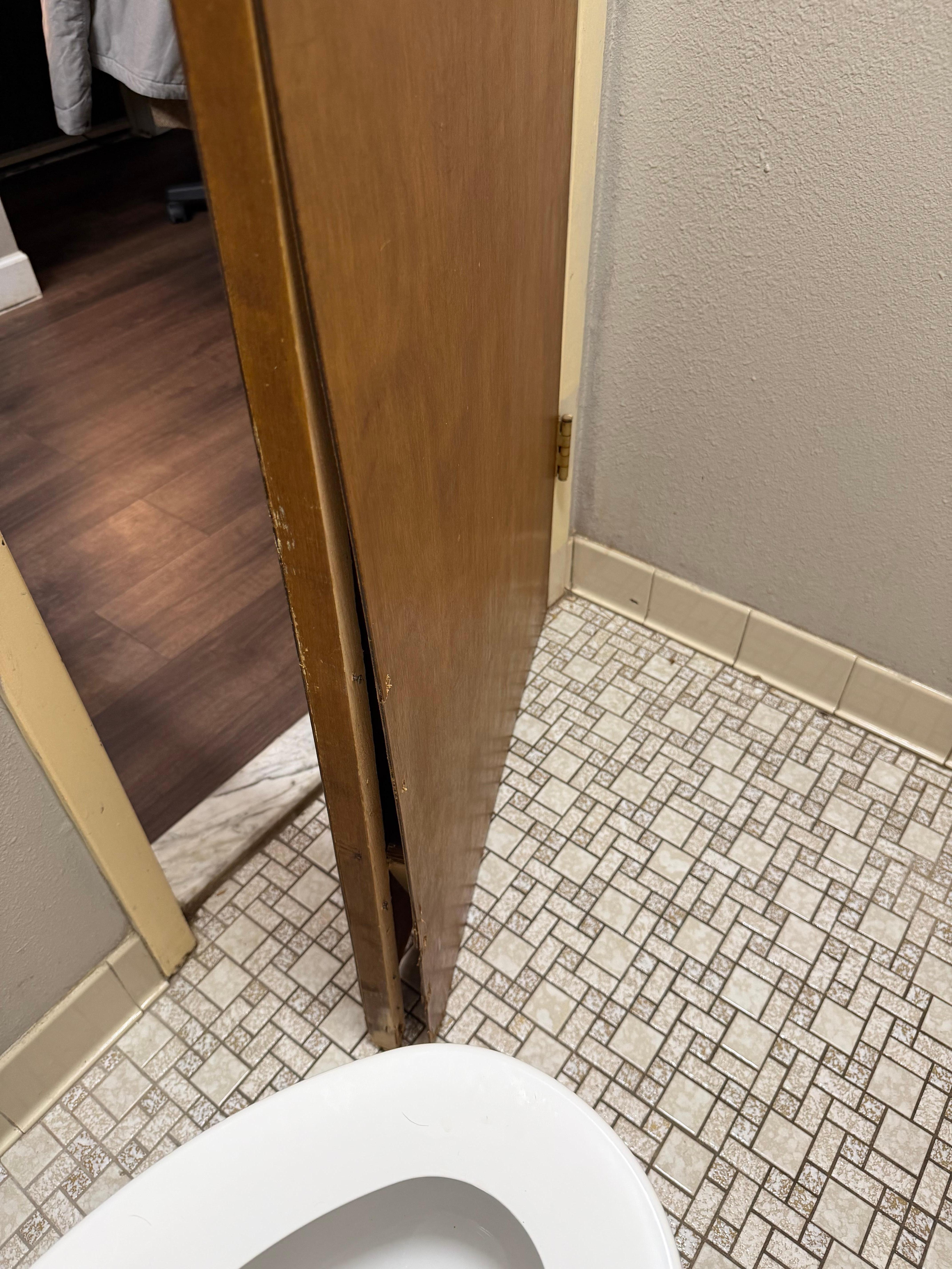 This is as far as the door closed