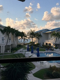 From the condo patio