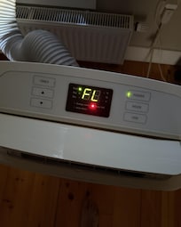 AC kept flashing fluid full after only seconds of running kept having to drag it back and forth across the upstairs of the house and lift it over the tub to drain. Was super heavy and then needed to hook it up back to the window each time. 20+ times.